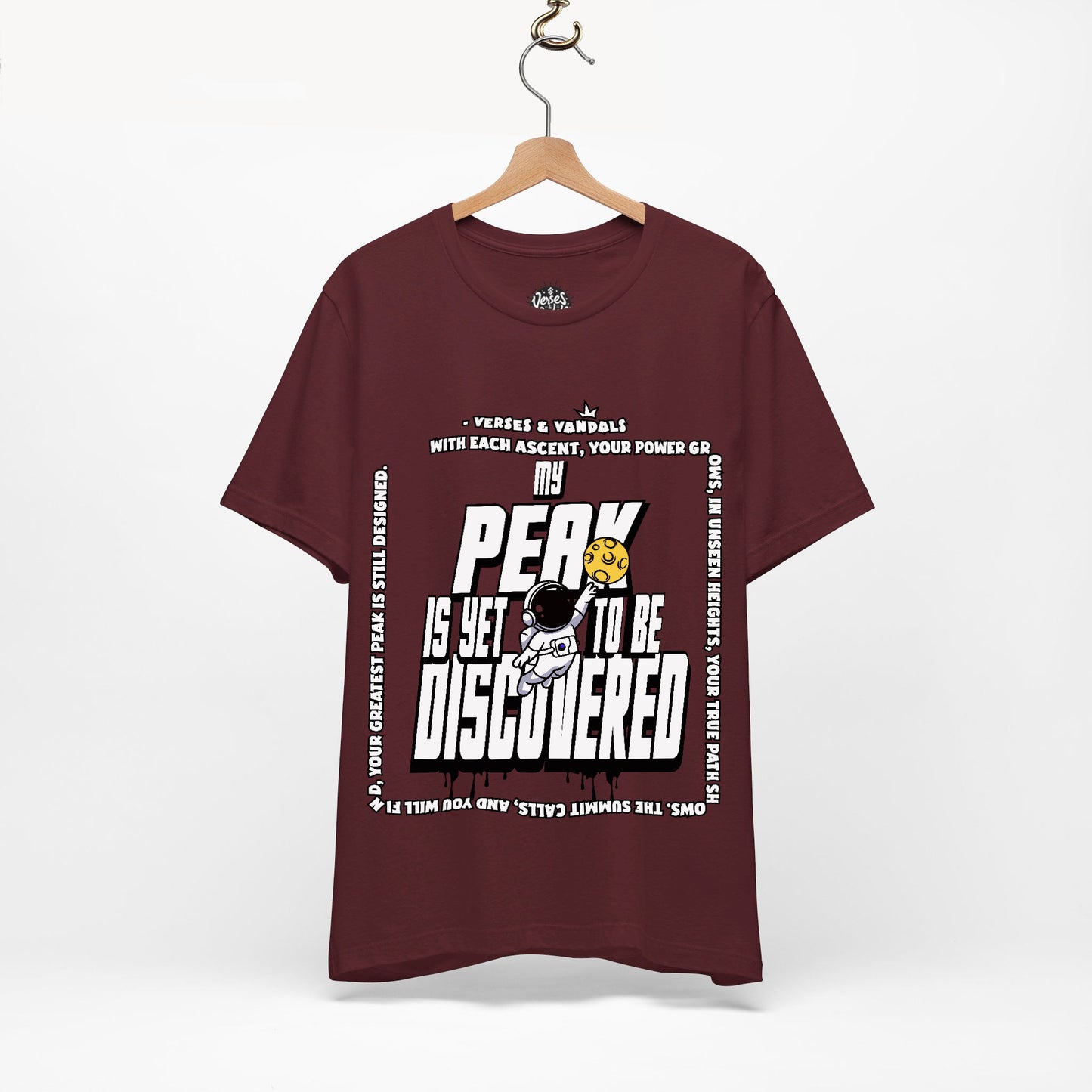 Inspirational T-Shirt | My Peak is Yet to be Discovered V2 Maroon