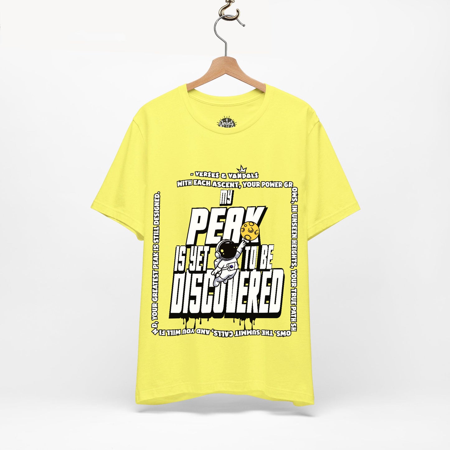 Inspirational T-Shirt | My Peak is Yet to be Discovered V2 Yellow