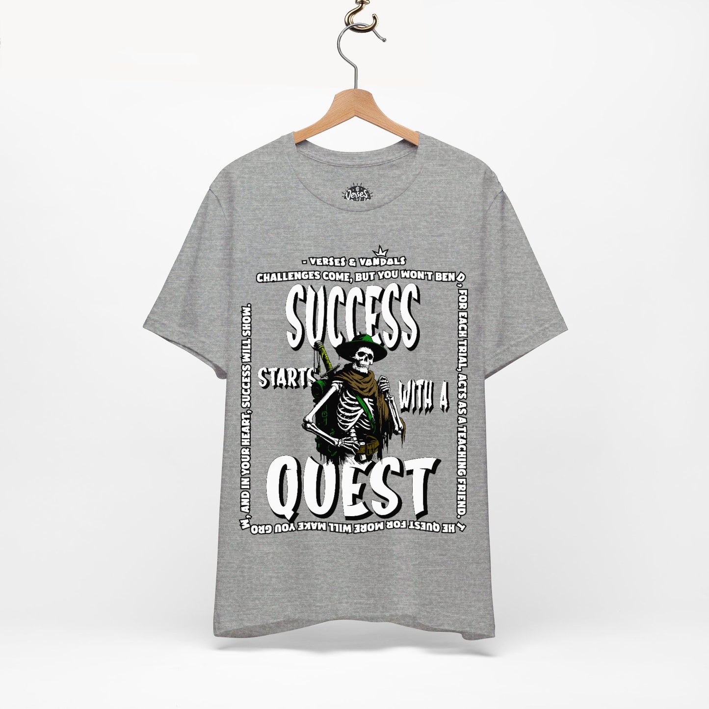 Inspirational T-Shirt | Success Starts with a Quest V2 Athletic Heather