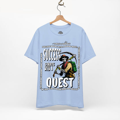 Inspirational T-Shirt | Success Starts with a Quest V1 Baby Blue