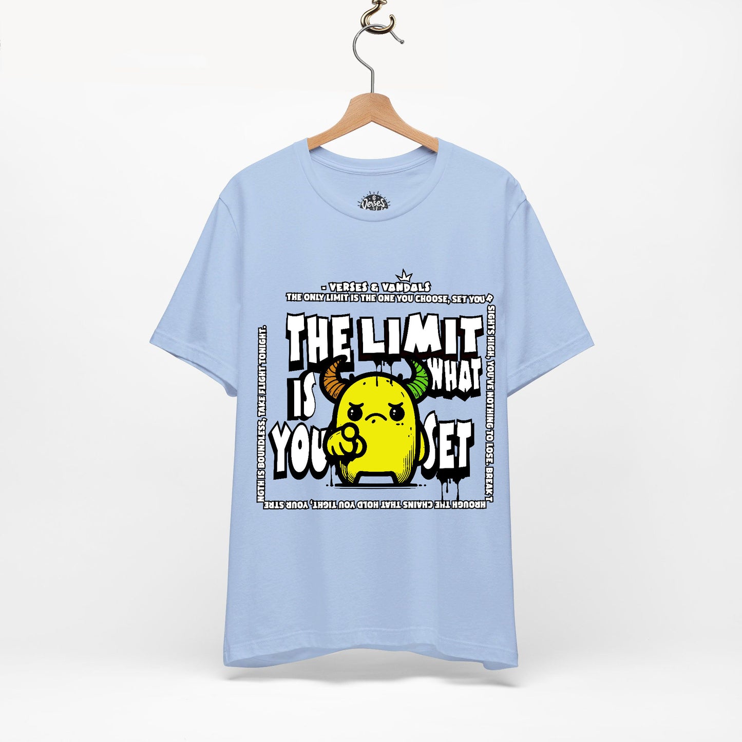 Inspirational T-Shirt | The Limit is What You Set Baby Blue