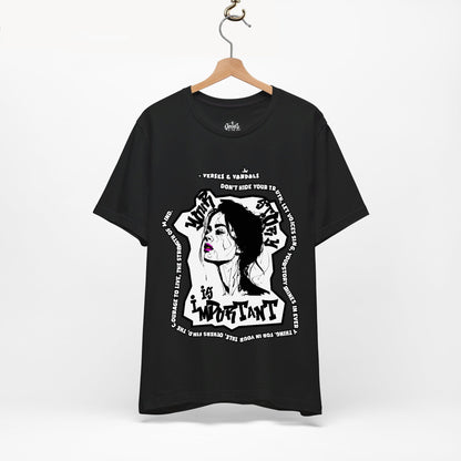 Inspirational T-Shirt | Your Story is Important Lilac Lauren V2.2 Black