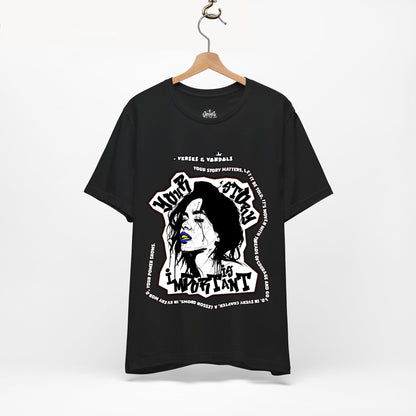 Inspirational T-Shirt | Your Story is Important Amy Azure V1.3 Black