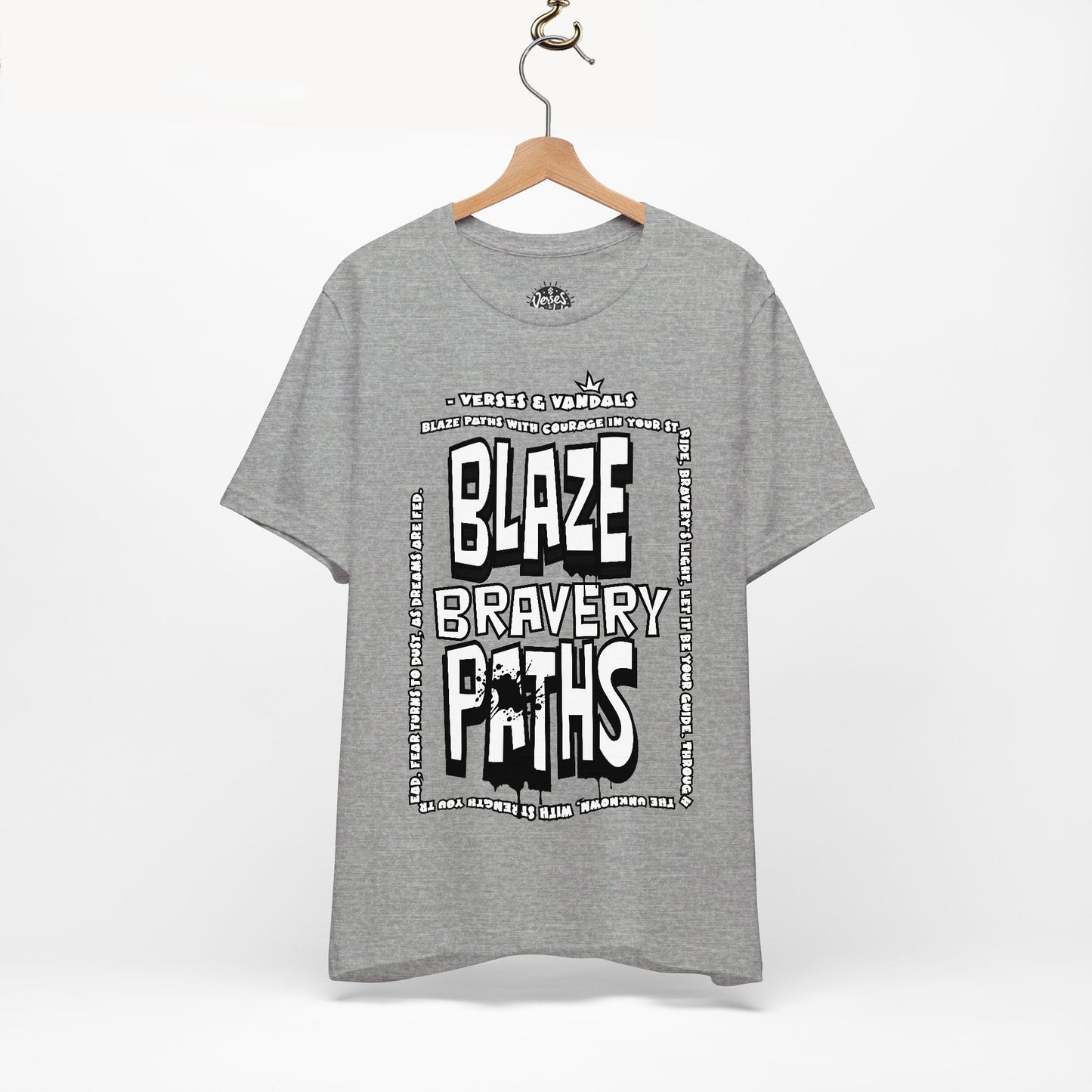 Inspirational T-Shirt | Blaze Bravery Paths V.1 Athletic Heather