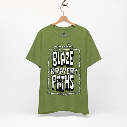 Inspirational T-Shirt | Blaze Bravery Paths V.1 Heather Green