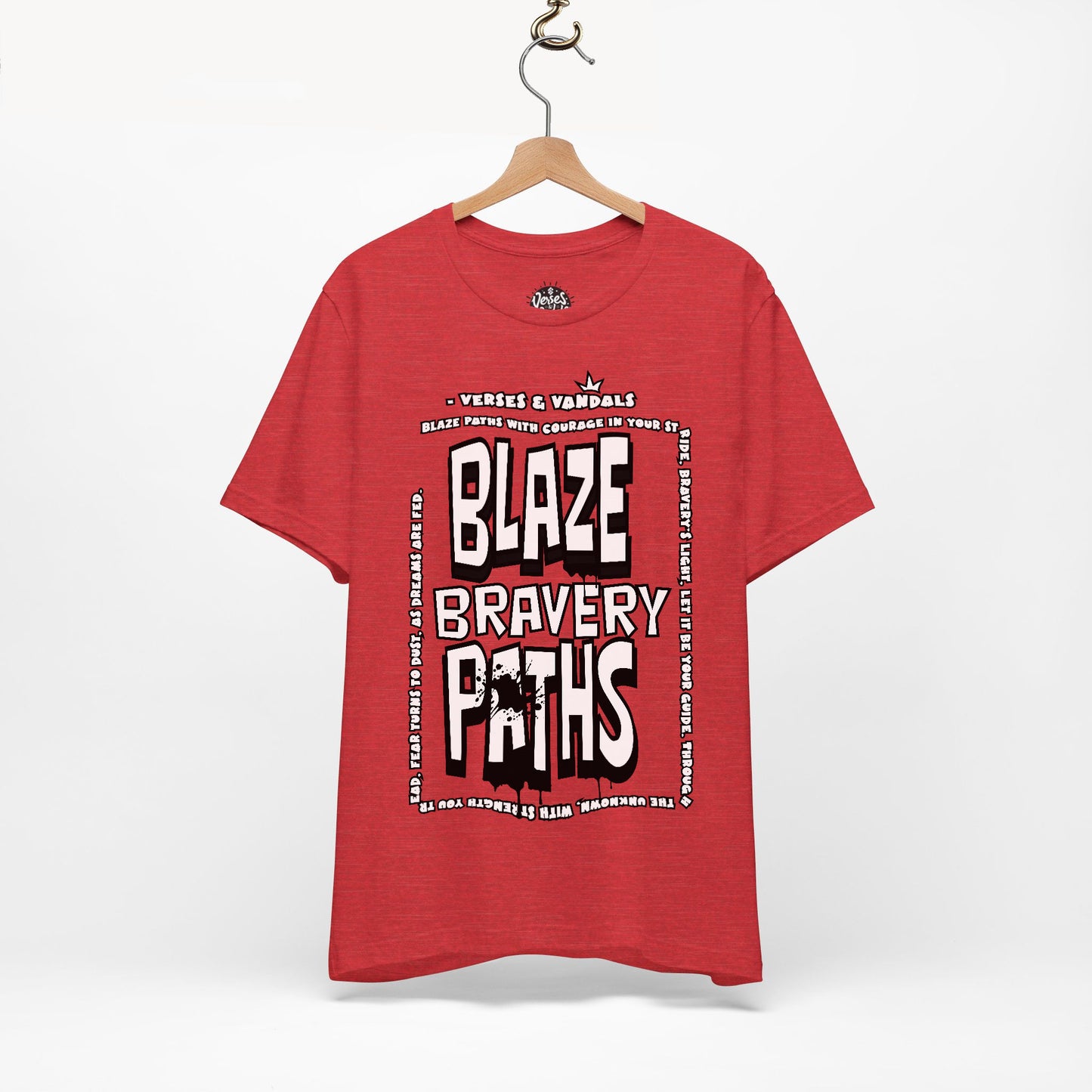 Inspirational T-Shirt | Blaze Bravery Paths V.1 Heather Red