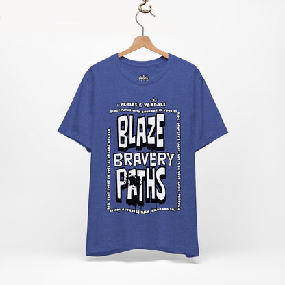 Inspirational T-Shirt | Blaze Bravery Paths V.1 Heather True Royal