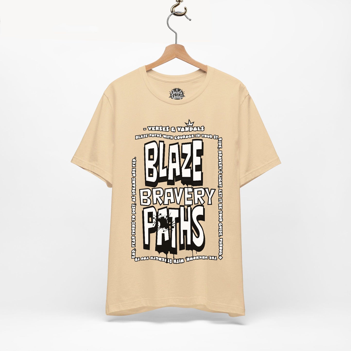 Inspirational T-Shirt | Blaze Bravery Paths V.1 Soft Cream