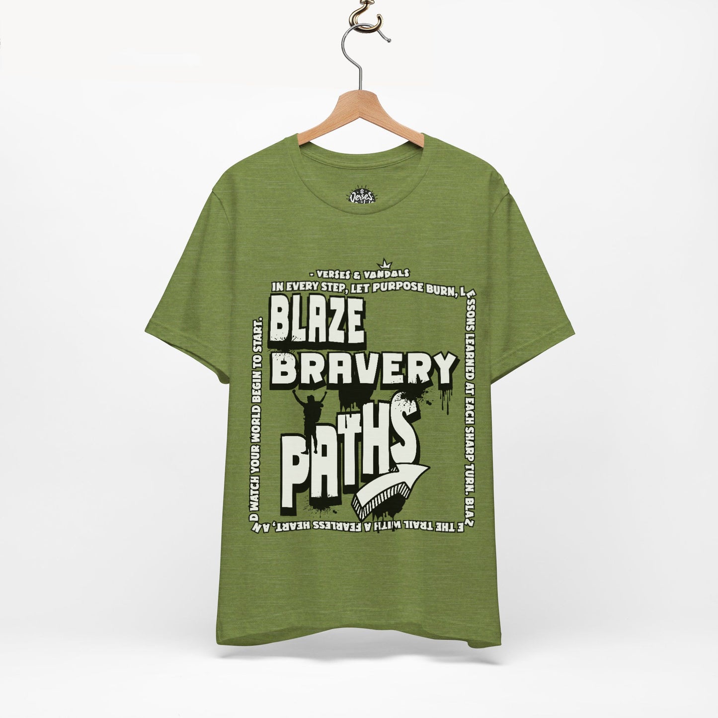 Inspirations T-Shirt | Blaze Bravery Paths V.2 Heather Green