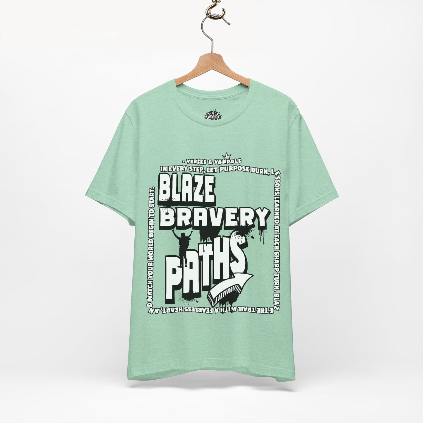 Inspirations T-Shirt | Blaze Bravery Paths V.2 Heather Mint