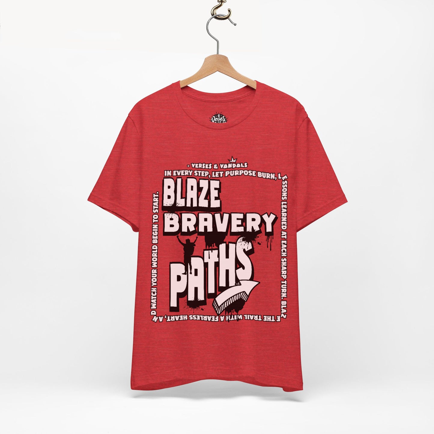 Inspirations T-Shirt | Blaze Bravery Paths V.2 Heather Red