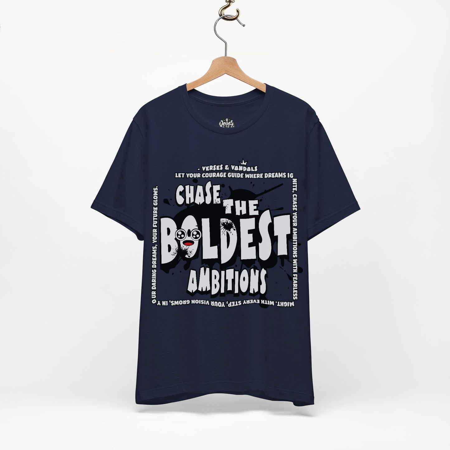 Inspirational T-Shirt | Chase the Boldest Ambitions Navy