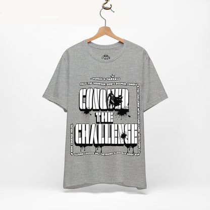 Inspirational T-Shirt | Conquer the Challenge Athletic Heather