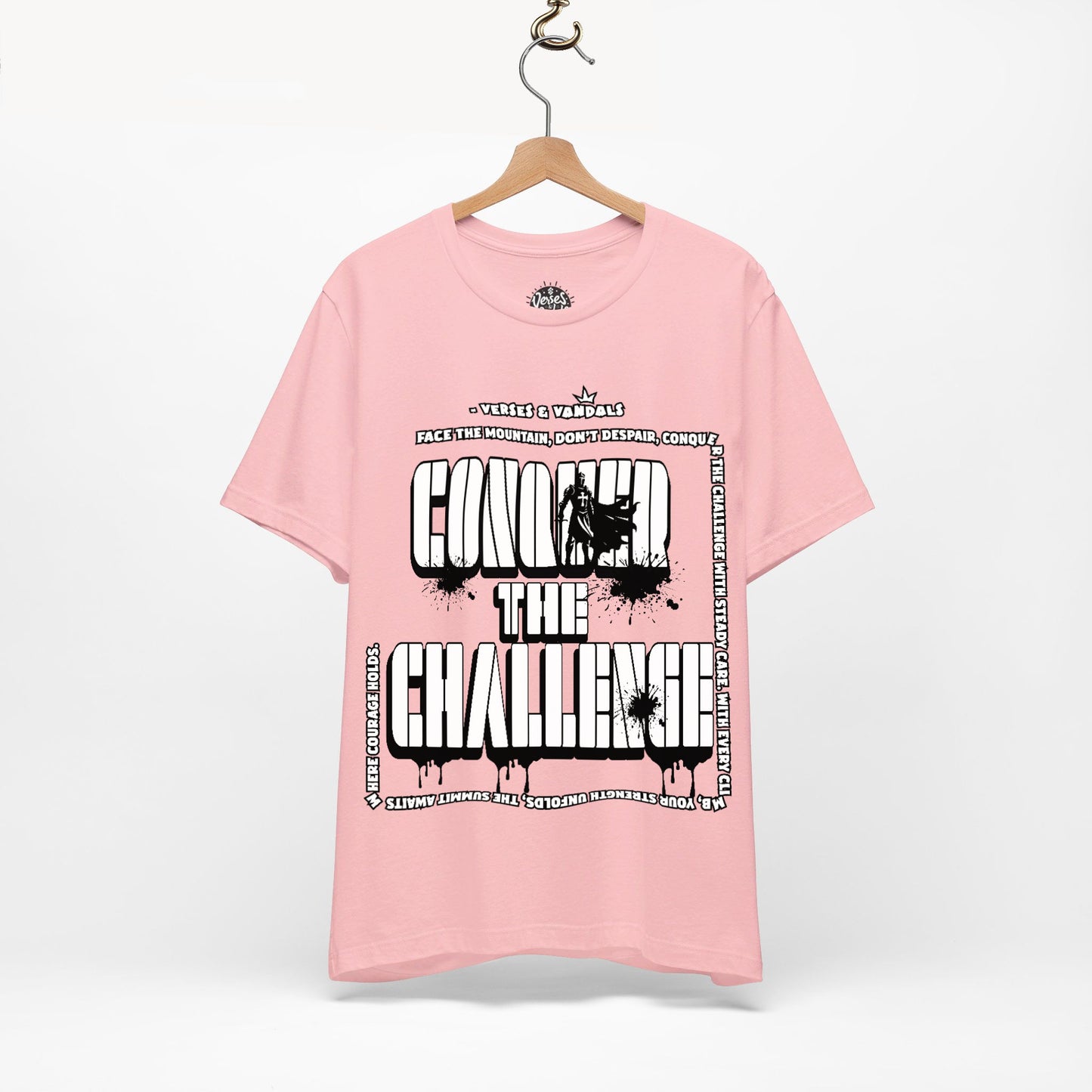 Inspirational T-Shirt | Conquer the Challenge Pink