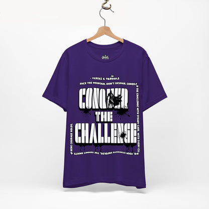 Inspirational T-Shirt | Conquer the Challenge Team Purple