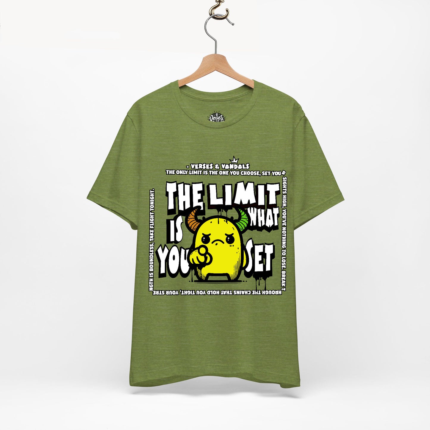 Inspirational T-Shirt | The Limit is What You Set Heather Green