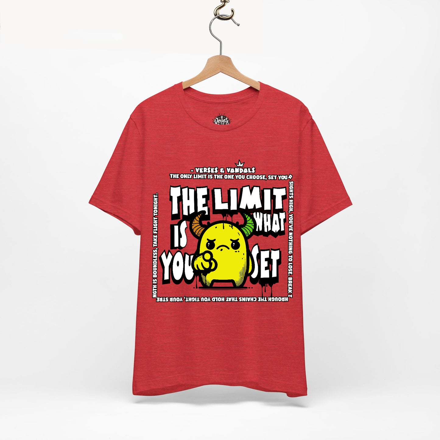 Inspirational T-Shirt | The Limit is What You Set Heather Red