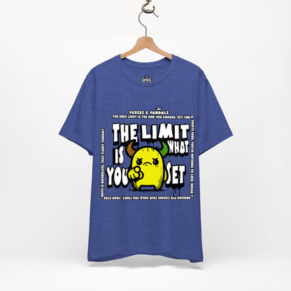 Inspirational T-Shirt | The Limit is What You Set Heather True Royal