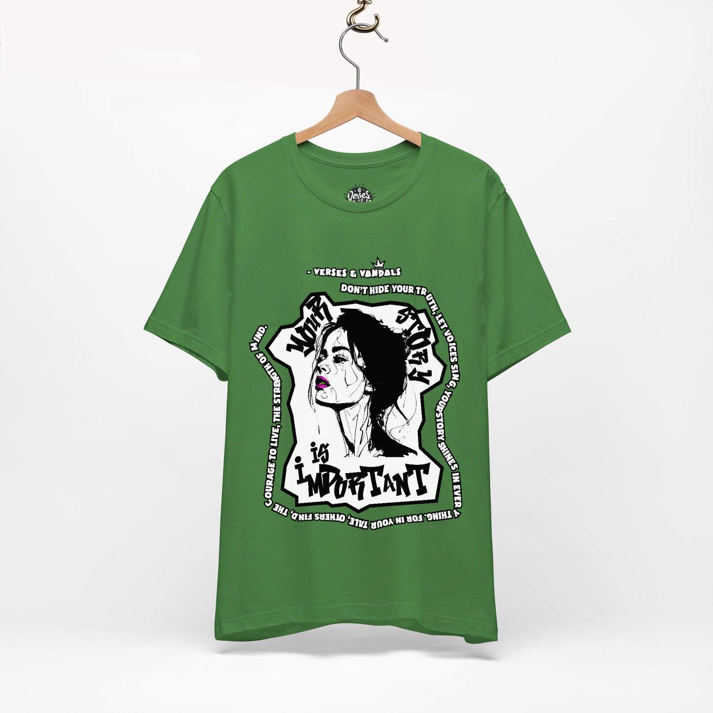 Inspirational T-Shirt | Your Story is Important Lilac Lauren V2.2 Leaf