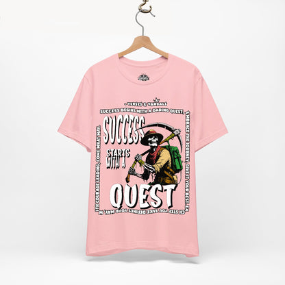 Inspirational T-Shirt | Success Starts with a Quest V1 Pink