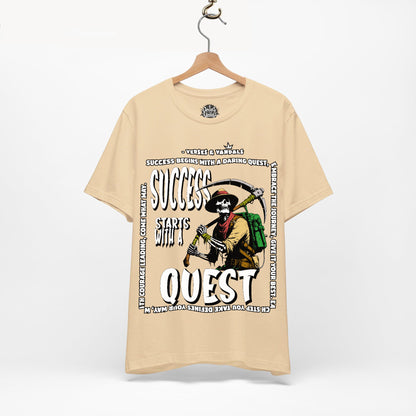 Inspirational T-Shirt | Success Starts with a Quest V1 Soft Cream