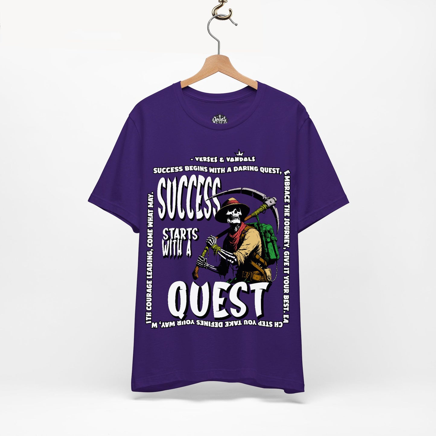 Inspirational T-Shirt | Success Starts with a Quest V1 Team Purple